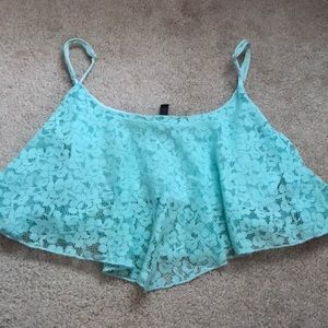 Light blue crop tank